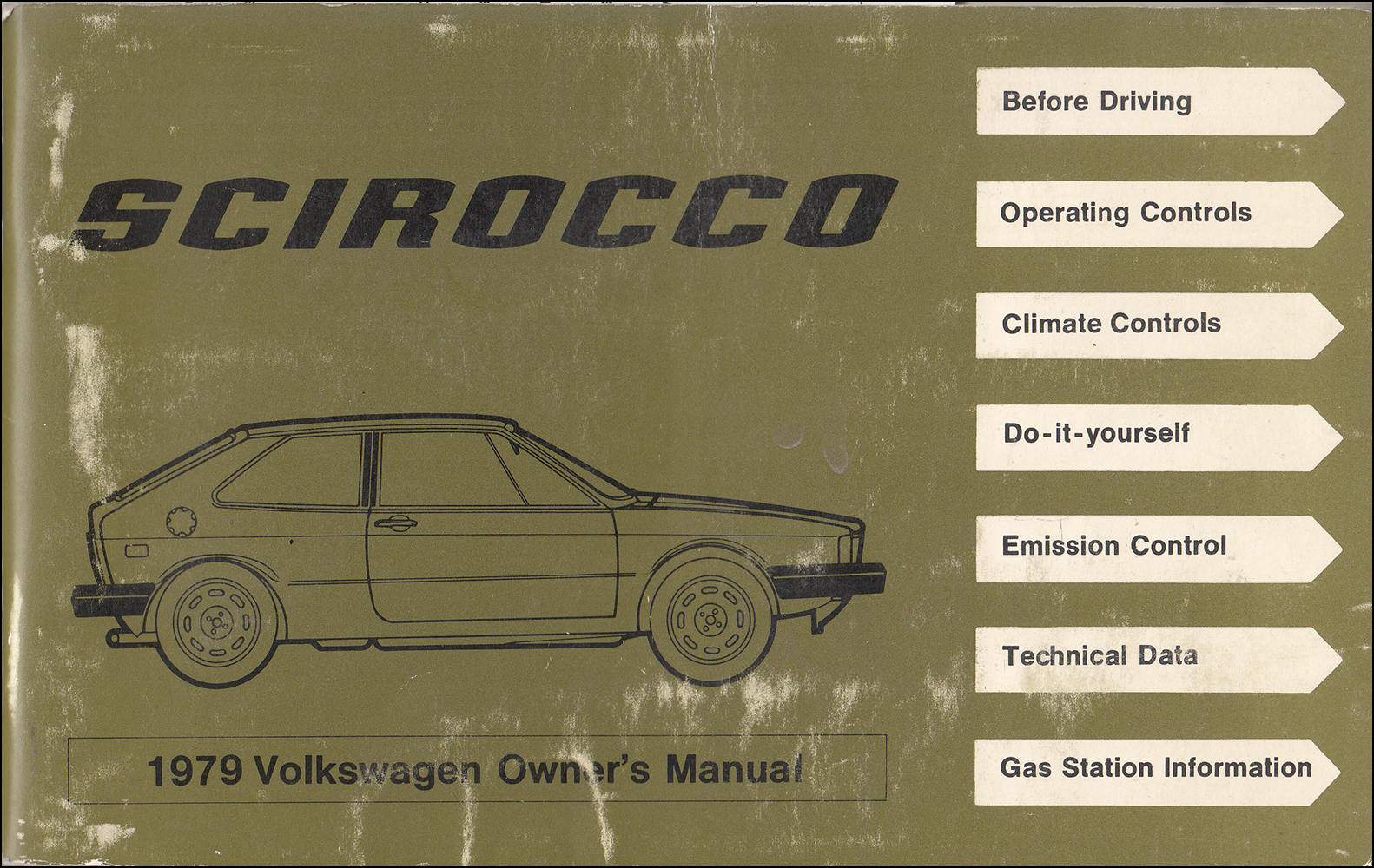 1979 Volkswagen Scirocco Owner's Manual Original