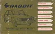 late 1979 Volkswagen Rabbit Owner's Manual Original - Square Headlights. 