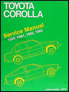 1980-1983 Toyota Corolla Bentley Repair Manual 