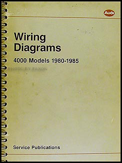 1980-1985 4000 and Audi Coupe Wiring Diagram Manual Original 