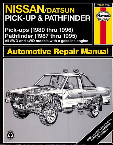 Haynes Automotive Repair Manual Nissan/Datsun Pick-Ups & Pathfinder Gas 1980-1996