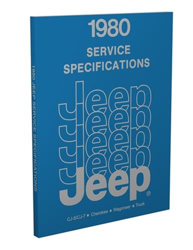 1980 Jeep Service Specifications Manual Reprint