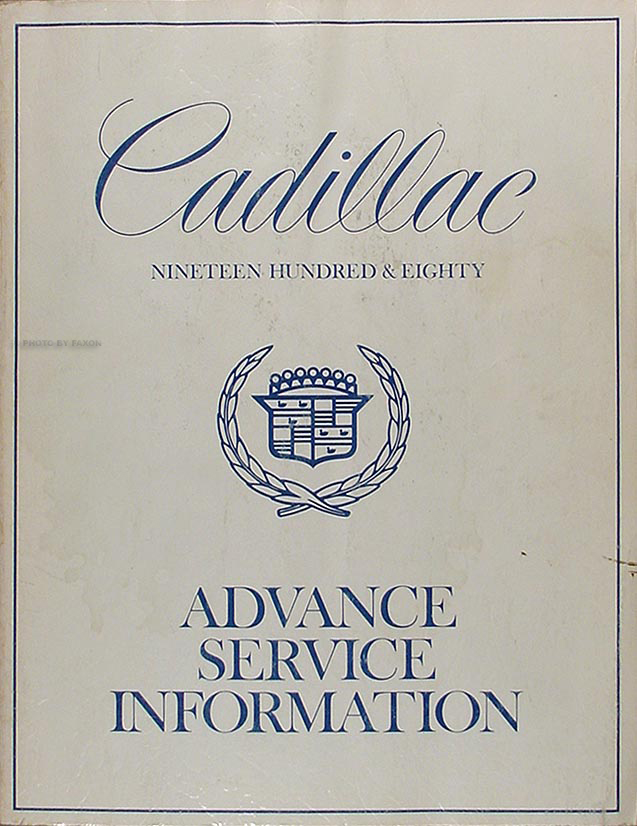 1979 Cadillac Preliminary Factory Service Information Manual. 
