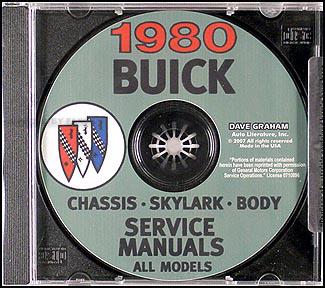 1980 Buick Shop Manual CD-ROM 
