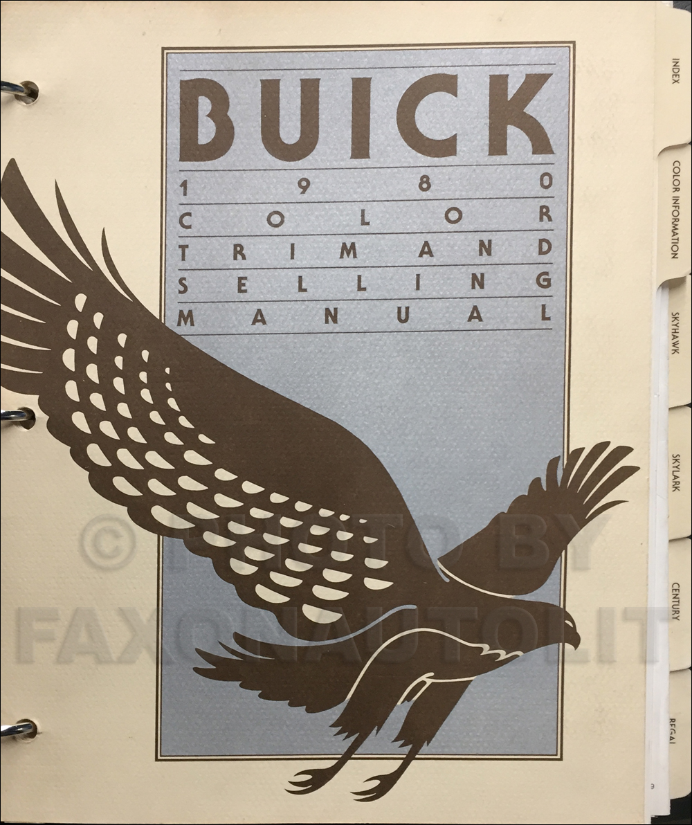 1980 Buick Color & Upholstery, Data Book Dealer Album Original
