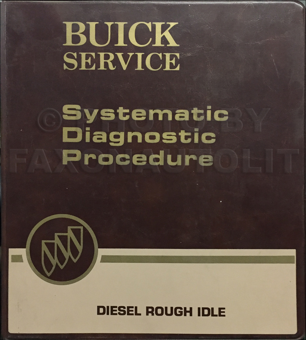 1981 Buick Service Training Manual Original Diesel Rough Idle