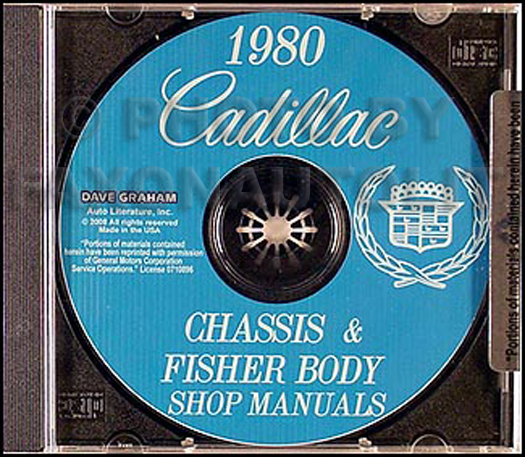 1980 Cadillac Shop Manual and Body Manual on CD-ROM 