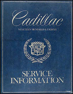 1980 Cadillac Shop Manual Original 