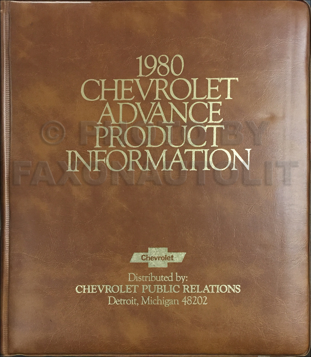 1980 Chevrolet Advance Technical Press Kit Original