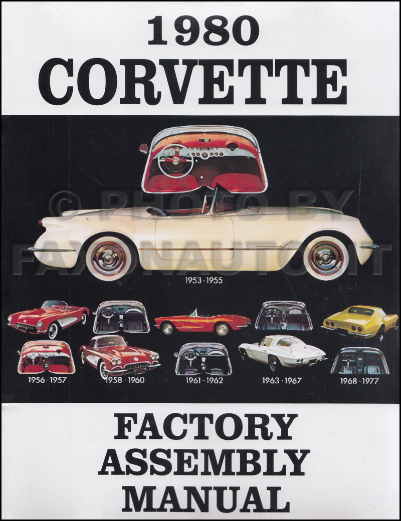 1980 Corvette Bound Factory Assembly Manual Reprint