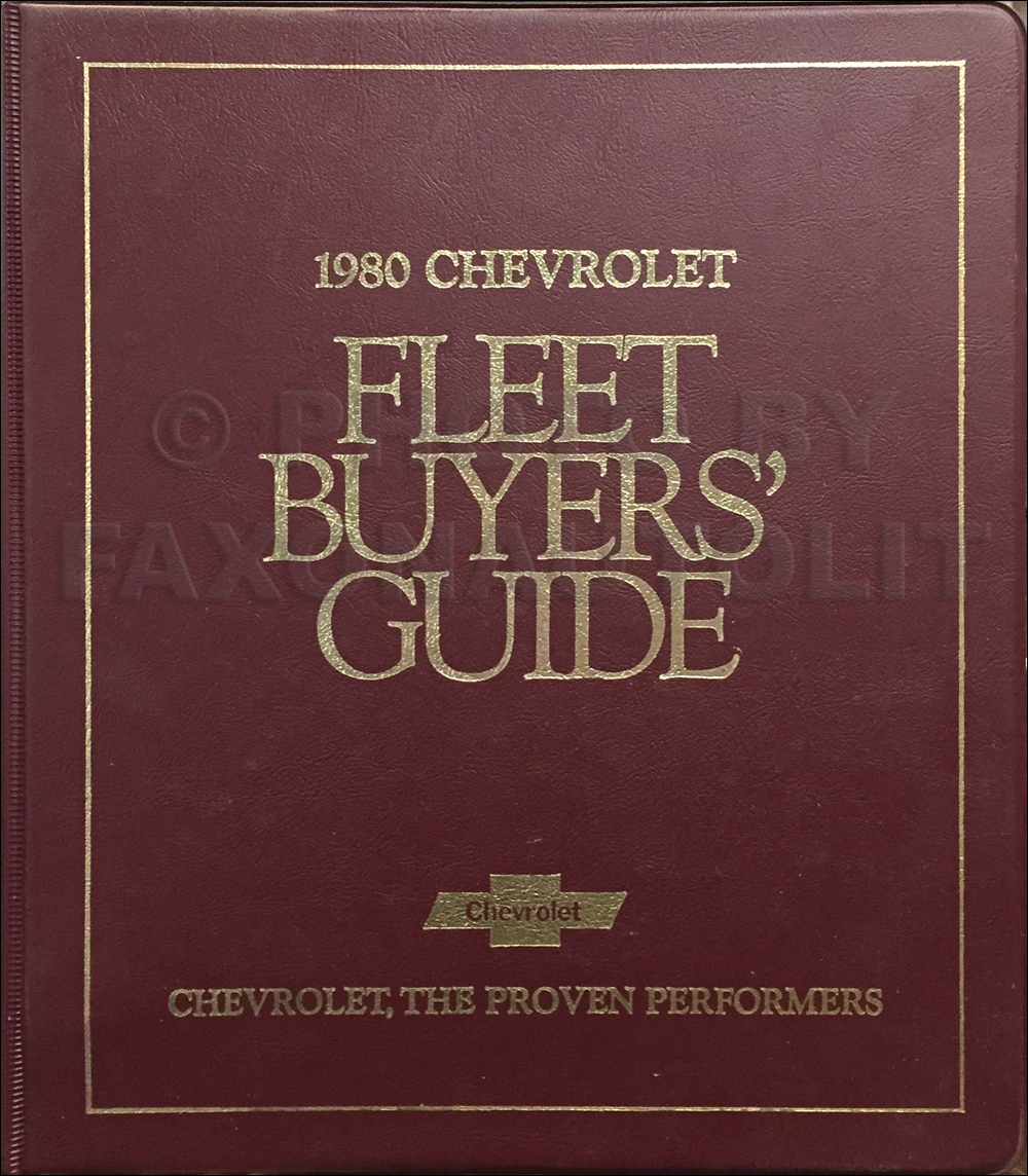 1980 Chevrolet Fleet Buyer's Guide Dealer Album Original