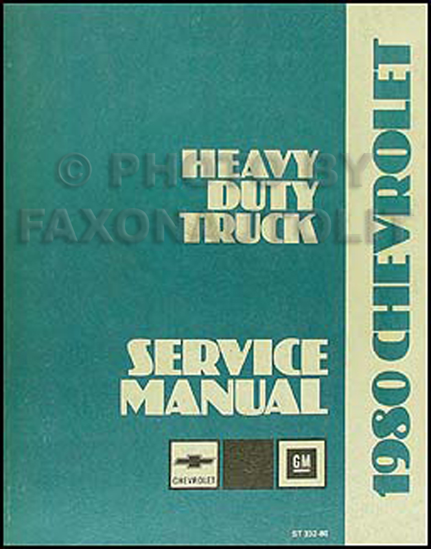 1980 Chevrolet 80-90 Heavy Truck Service Manual Original Titan Bruin Bison