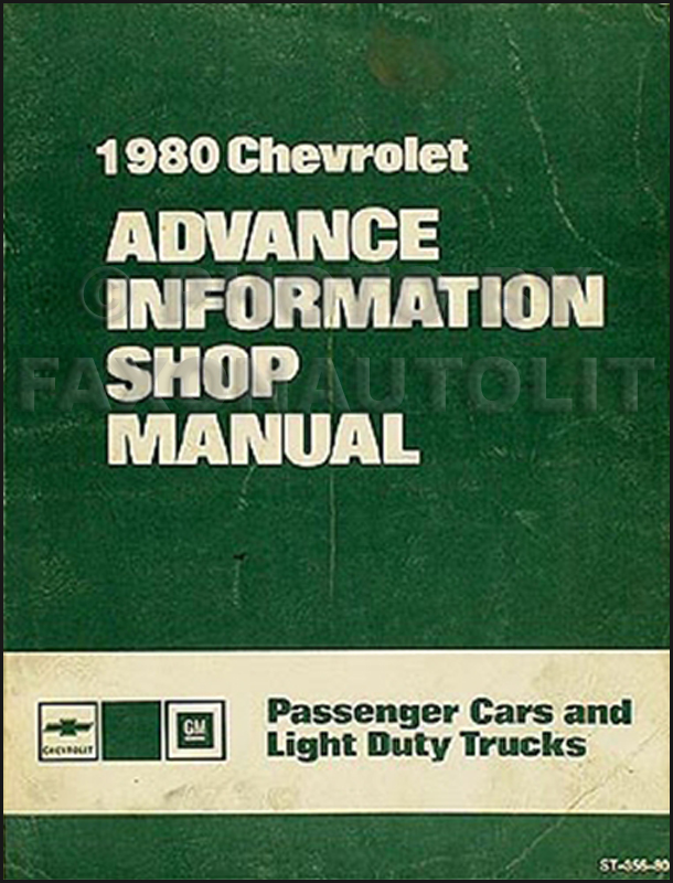 1980 Chevrolet Advance Information Preliminary Repair Shop Manual
