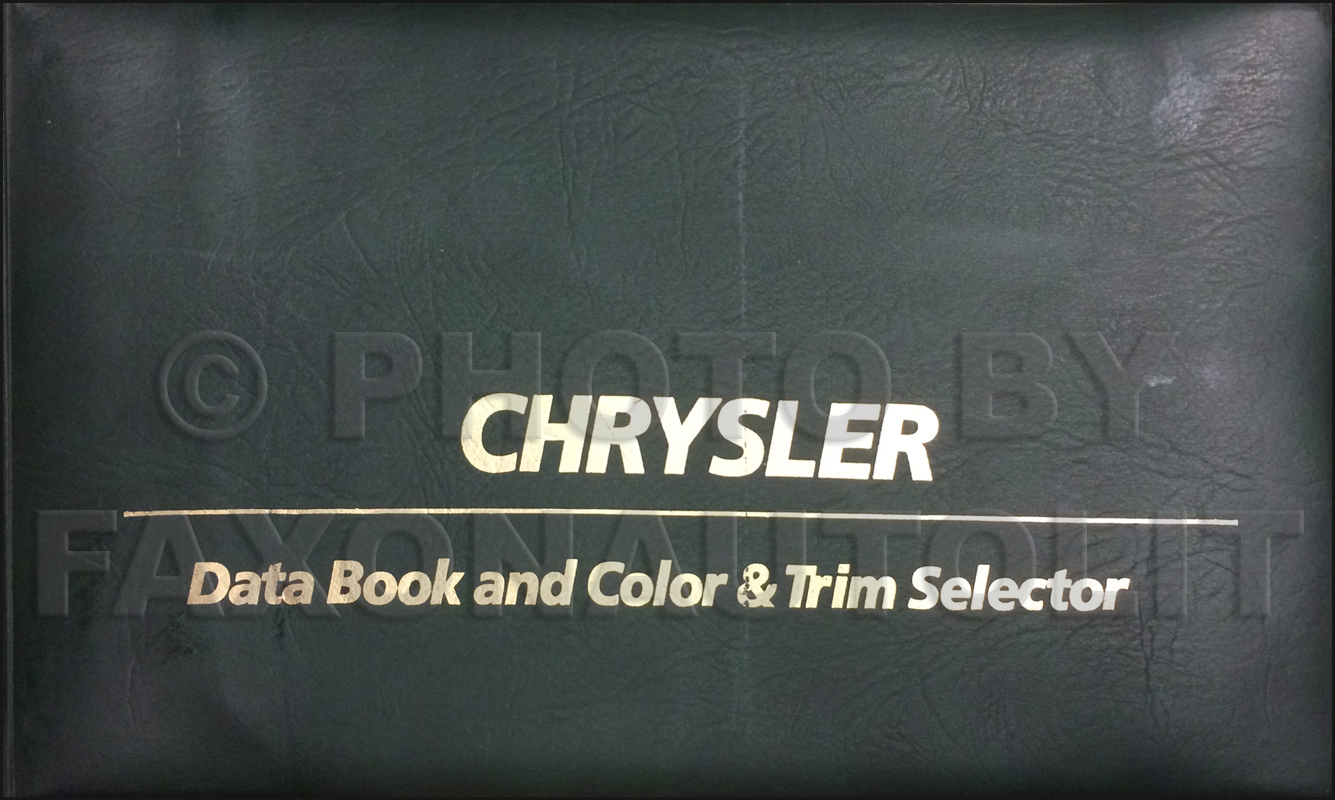 1980 Chrysler Color & Upholstery Album and Data Book Original