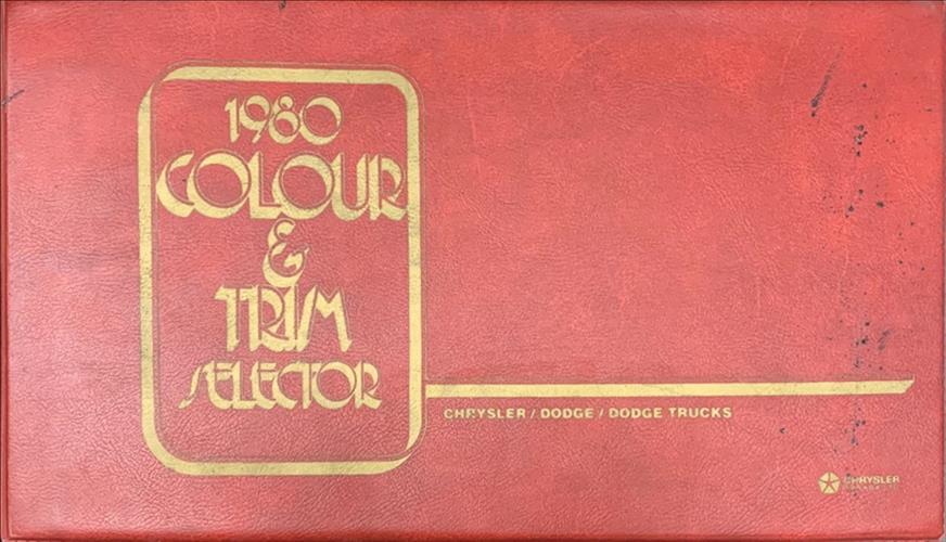 1980 Chrysler Dodge Color and Upholstery Album Original CANADIAN