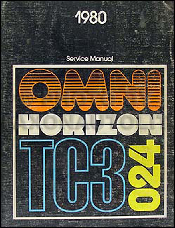 1980 Omni, Horizon, TC3 Repair Manual Original 