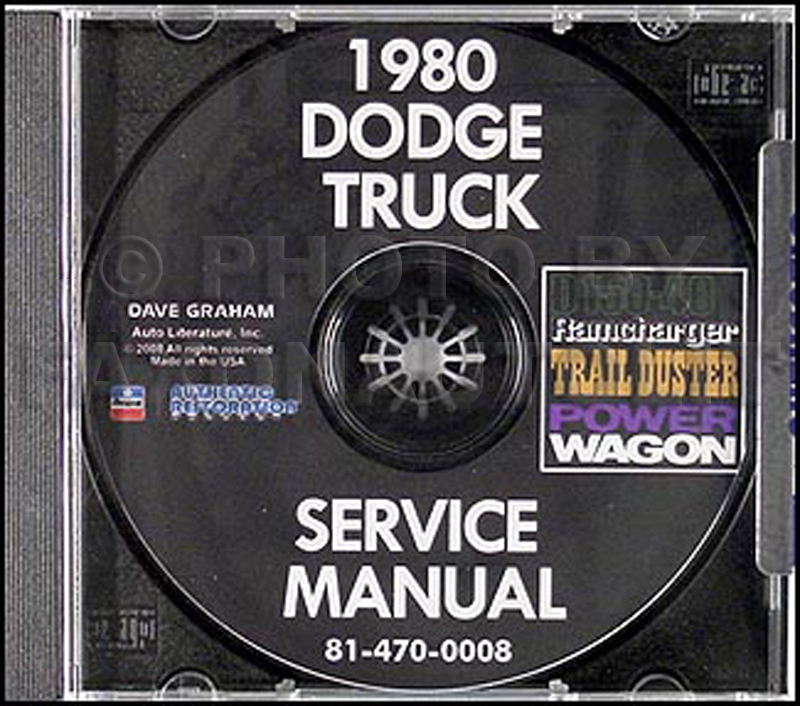 1980 CD Dodge 150-400 Pickup Truck Ramcharger Trail Duster Repair Shop Manual