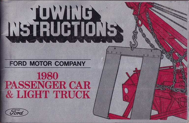1980 Ford Lincoln Mercury Towing Manual Original