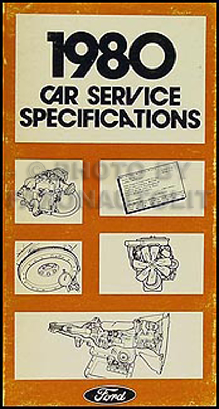 1980 Ford Lincoln Mercury Service Specifications Book Original