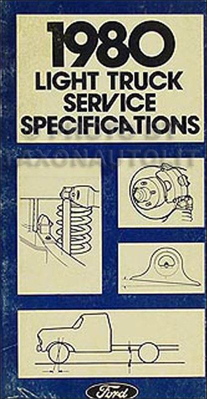 1980 Ford Pickup and Van Service Specifications Book Original