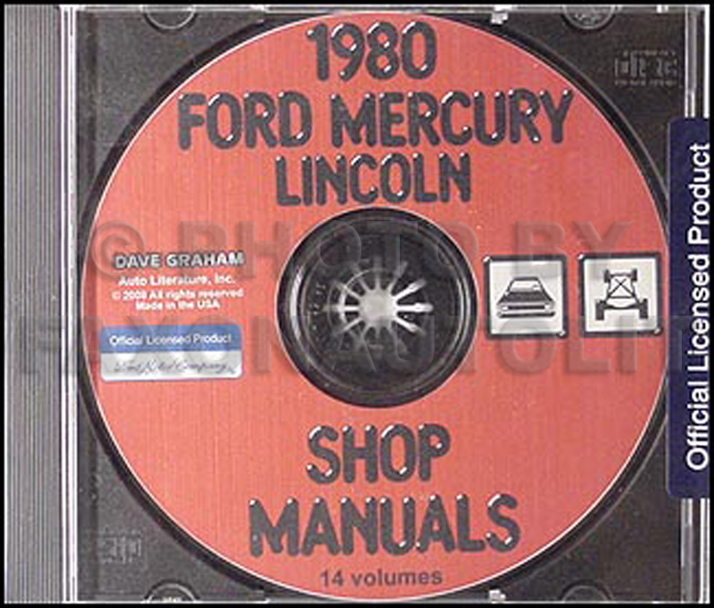 1980 Ford Lincoln Mercury Car Repair Manual CD