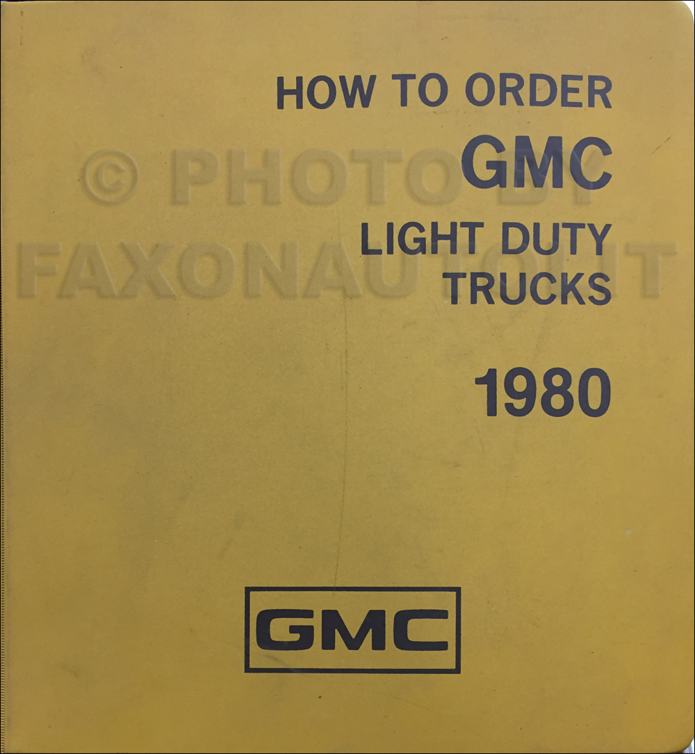 1980 GMC Light Duty Color & Upholstery Dealer Album/Data Book Original CANADIAN