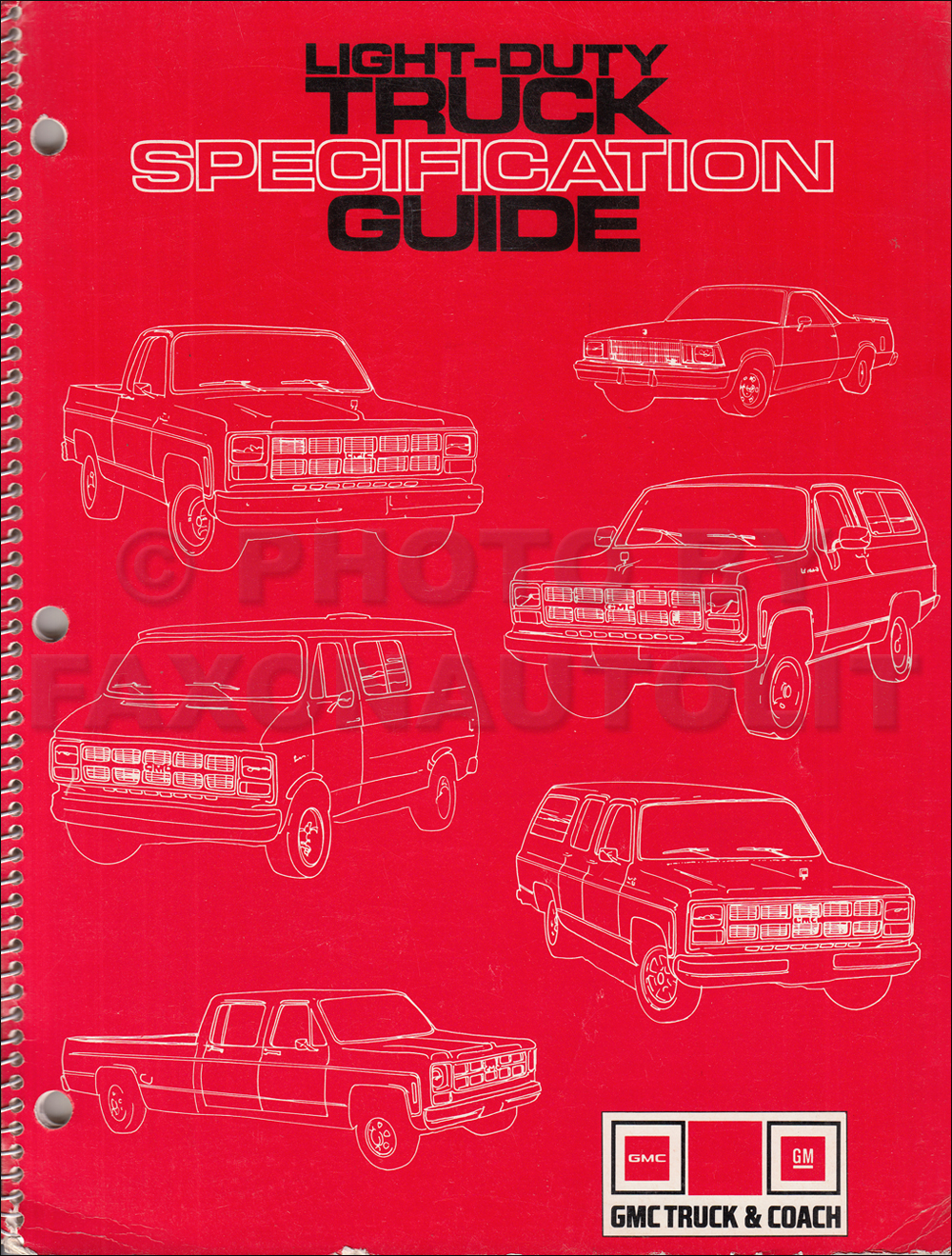 1980 GMC Specifications Guide Competitive Comparison Dealer Album Original