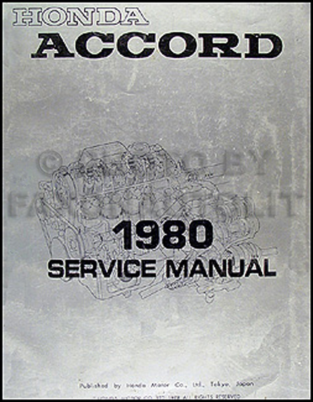 1980 Honda Accord Repair Manual Original 