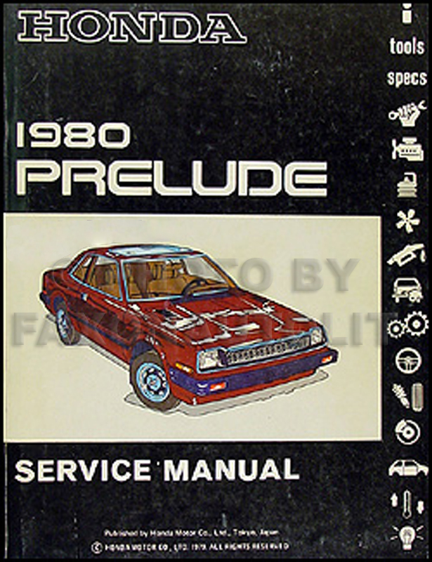 1980 Honda Prelude Repair Manual Original 