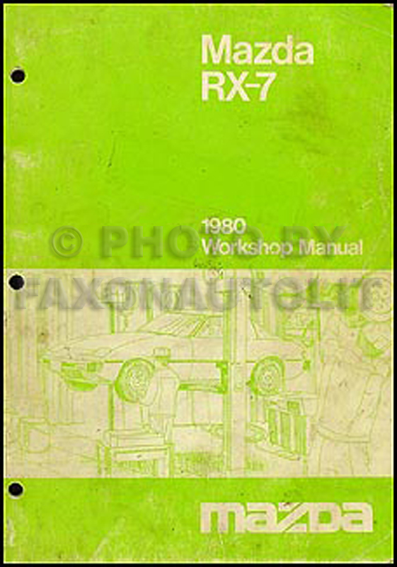 1980 Mazda RX-7 Repair Manual Original