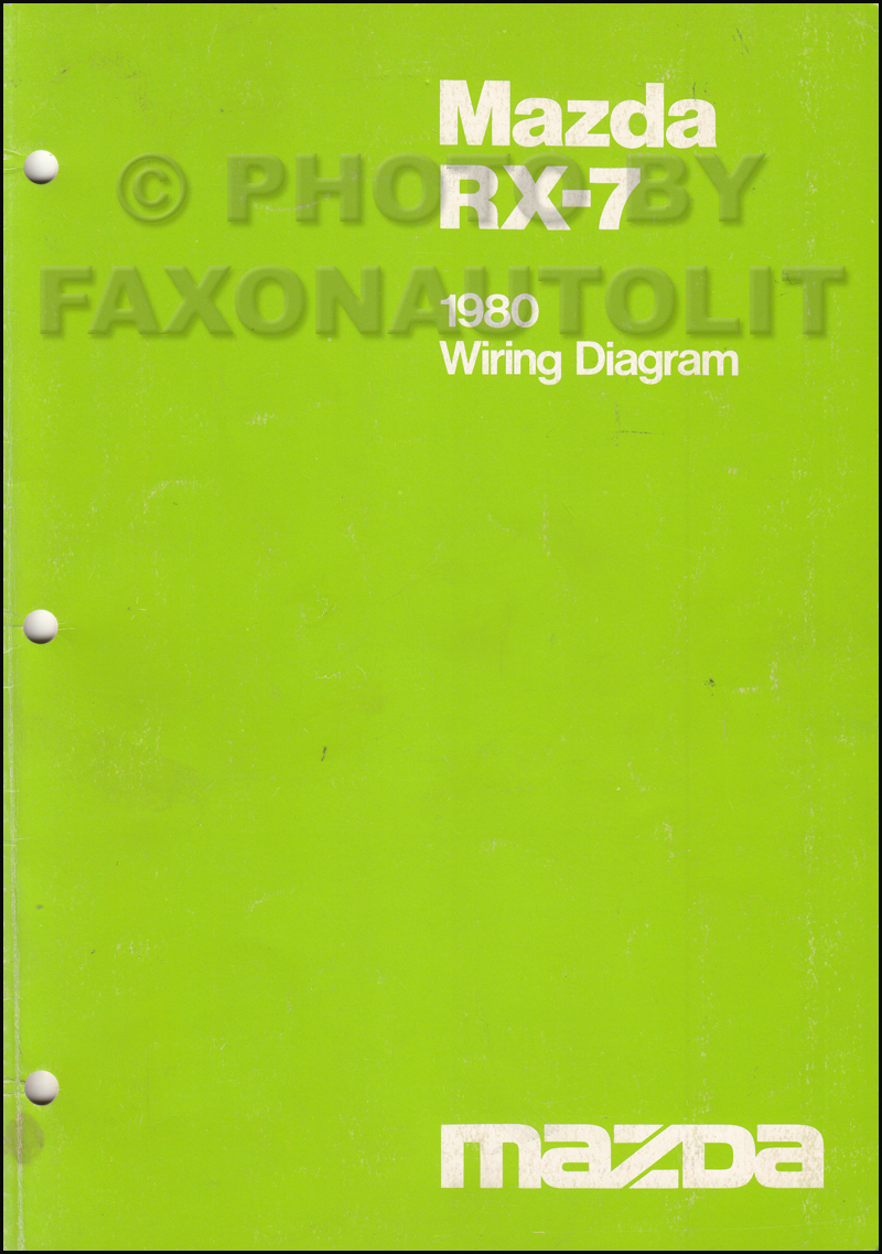 1980 Mazda RX-7 Wiring Diagram Manual Original