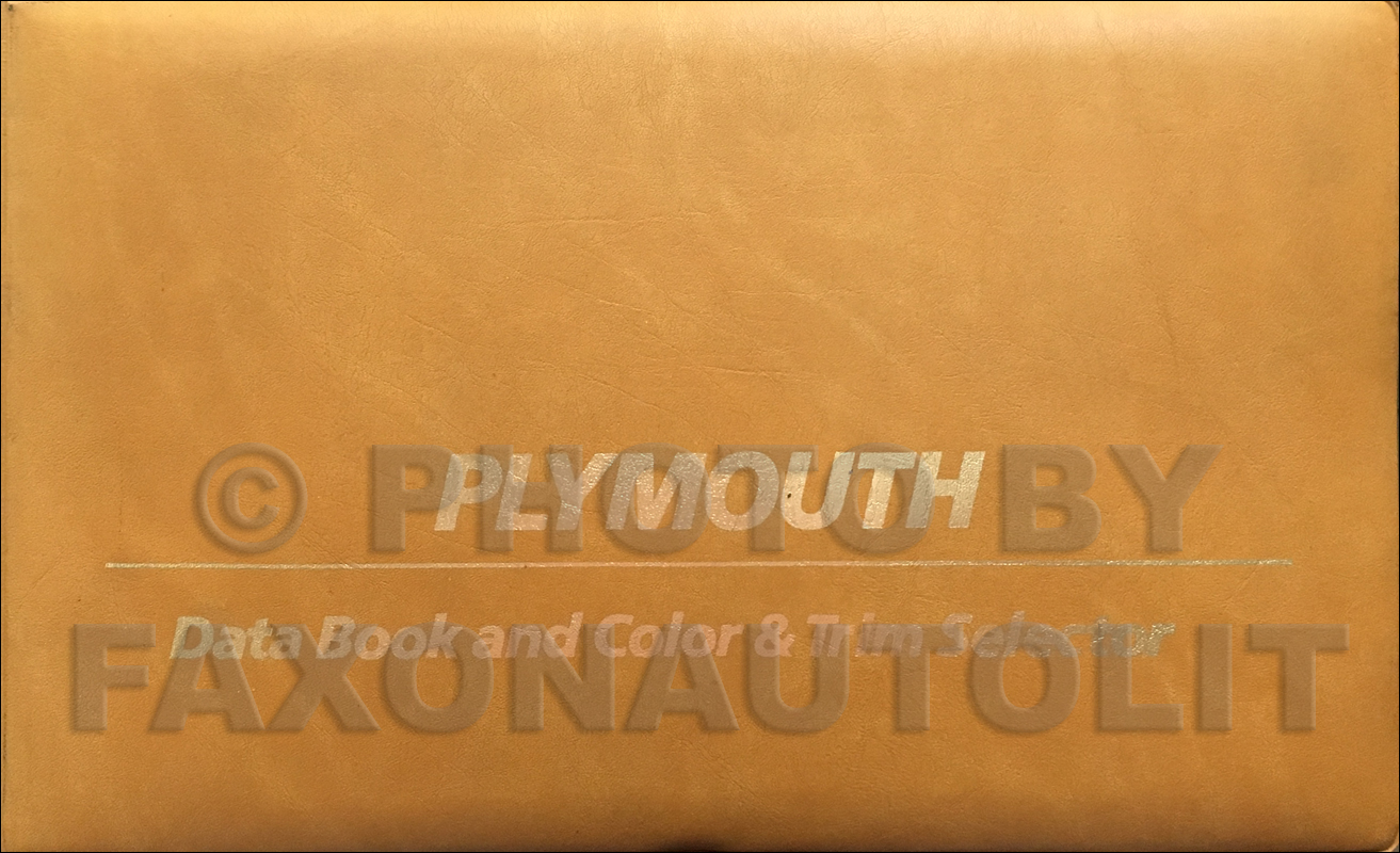 1980 Plymouth Color & Upholstery Album and Data Book Original
