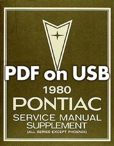 1980 Pontiac Shop Manual and Body Manual on CD-ROM