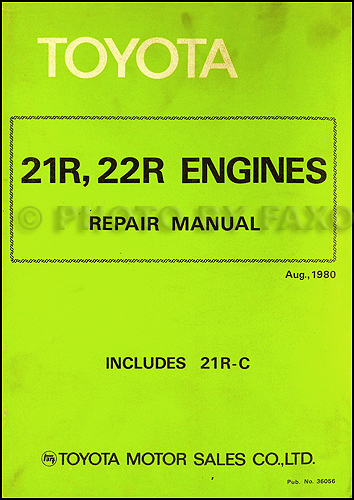 1981 Toyota Pickup Engine Repair Manual Original No. 36056