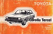 1980 Toyota Corolla Tercel Owner's Manual Original
