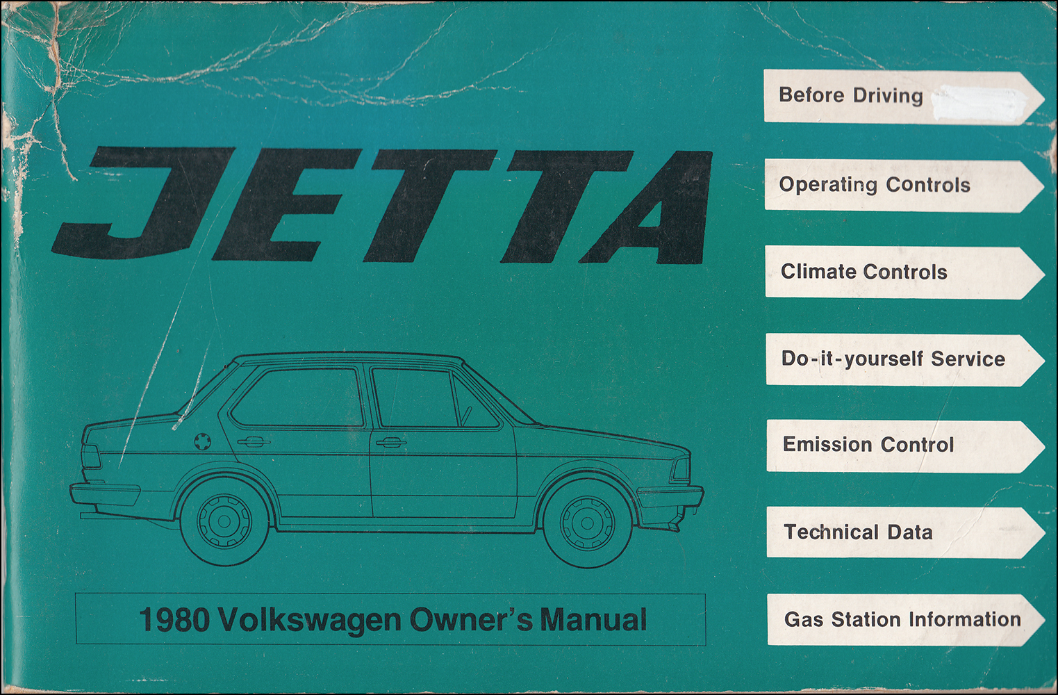 1980 Volkswagen Jetta Owner's Manual Original