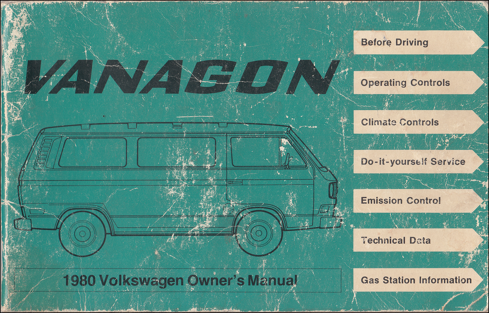 1980 Volkswagen Vanagon Owner's Manual Original 