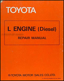 1981-1983 Toyota Pickup Truck Diesel "L" Engine Repair Manual Original