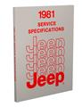 1981 Jeep Service Specifications Manual Reprint