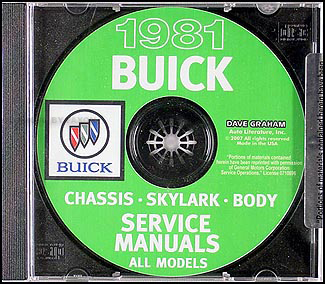 1981 Buick Shop Manual CD-ROM 