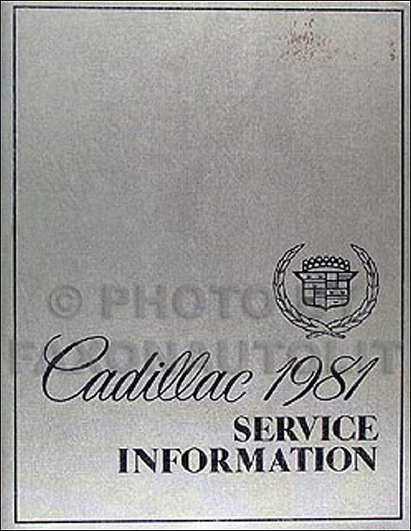 1981 Cadillac Shop Manual Original 