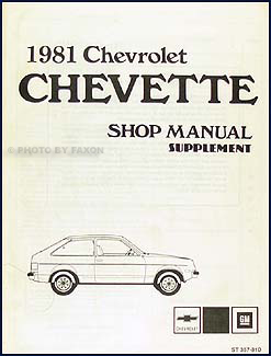 1981 Chevette Diesel Engine Repair Manual Original Supplement