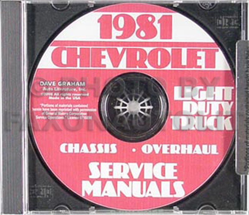 1981 Chevrolet Truck Repair Shop Manual Set CD Pickup Van Blazer Suburban