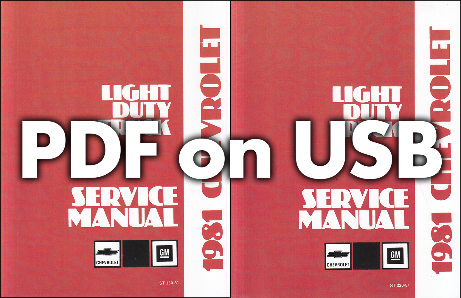1981 Chevrolet Truck Repair Shop Manual Set USB Pickup Van Blazer Suburban