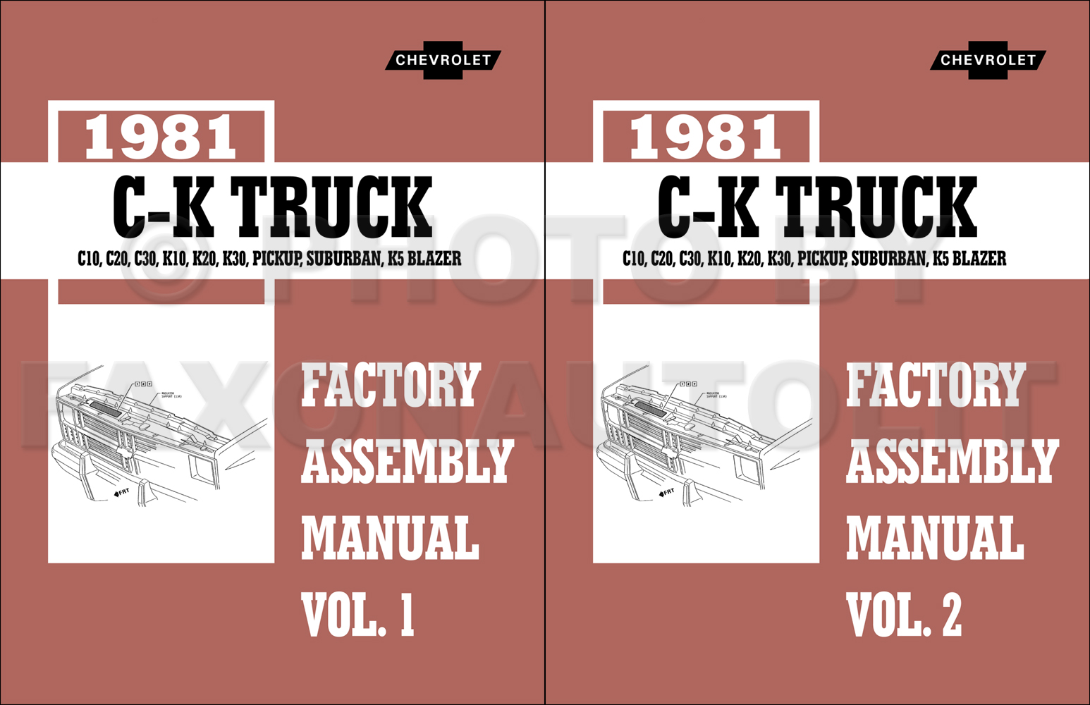 1981 Chevy CK Truck Assembly Manual Reprint Pickup Suburban Blazer also GMC