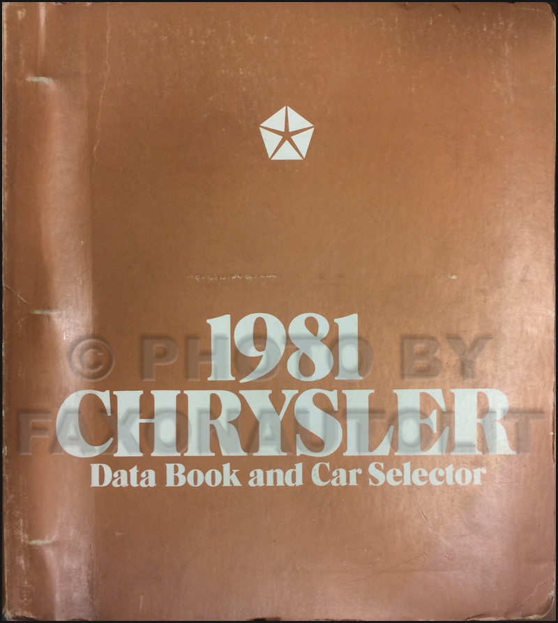 1981 Chrysler Data Book Original