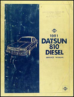 1981 Datsun Diesel 810 Repair Manual Supplement Original 