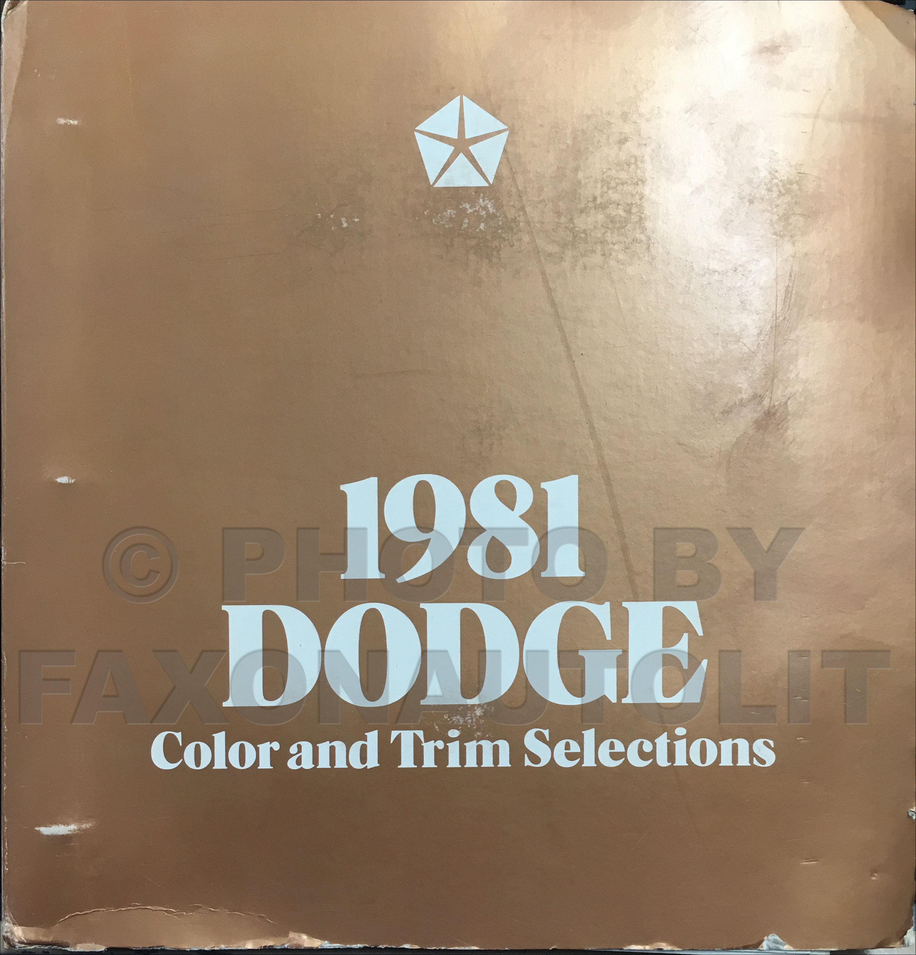 1981 Dodge Color & Upholstery Dealer Album Original