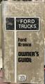 1981 Ford Bronco Owner's Manual Original