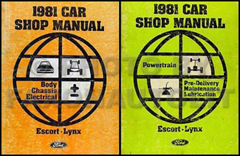 1981 Ford Escort & Mercury Lynx Repair Manual 2 Volume Set Original